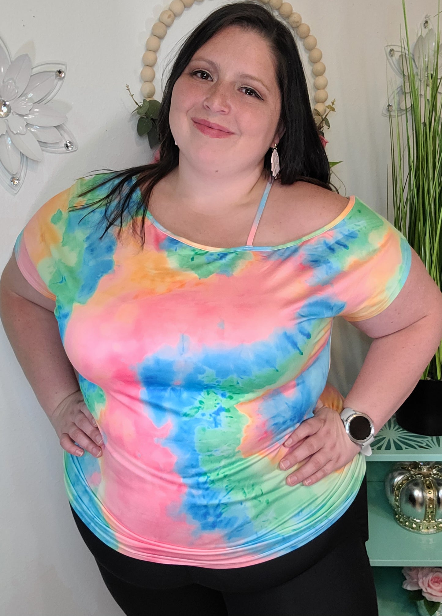 TIe Dye Cold Sholder Shirt