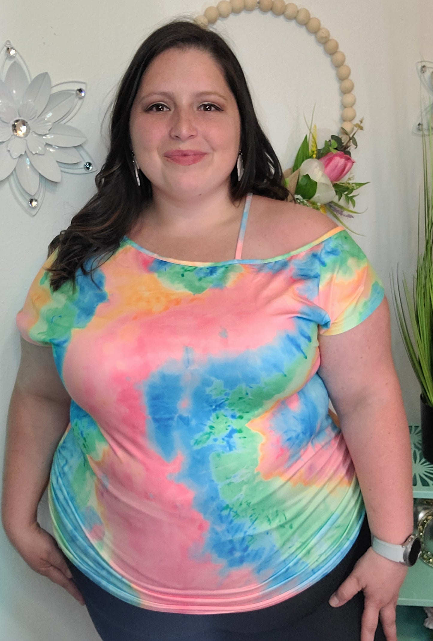 TIe Dye Cold Sholder Shirt