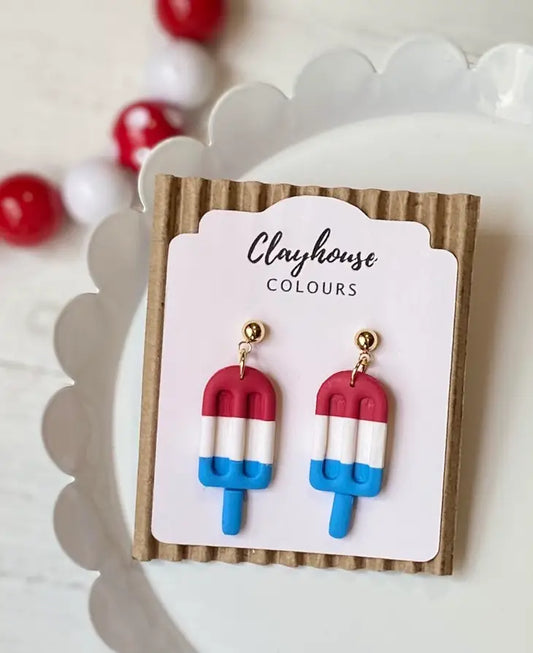 Popsicle Clay Earrings