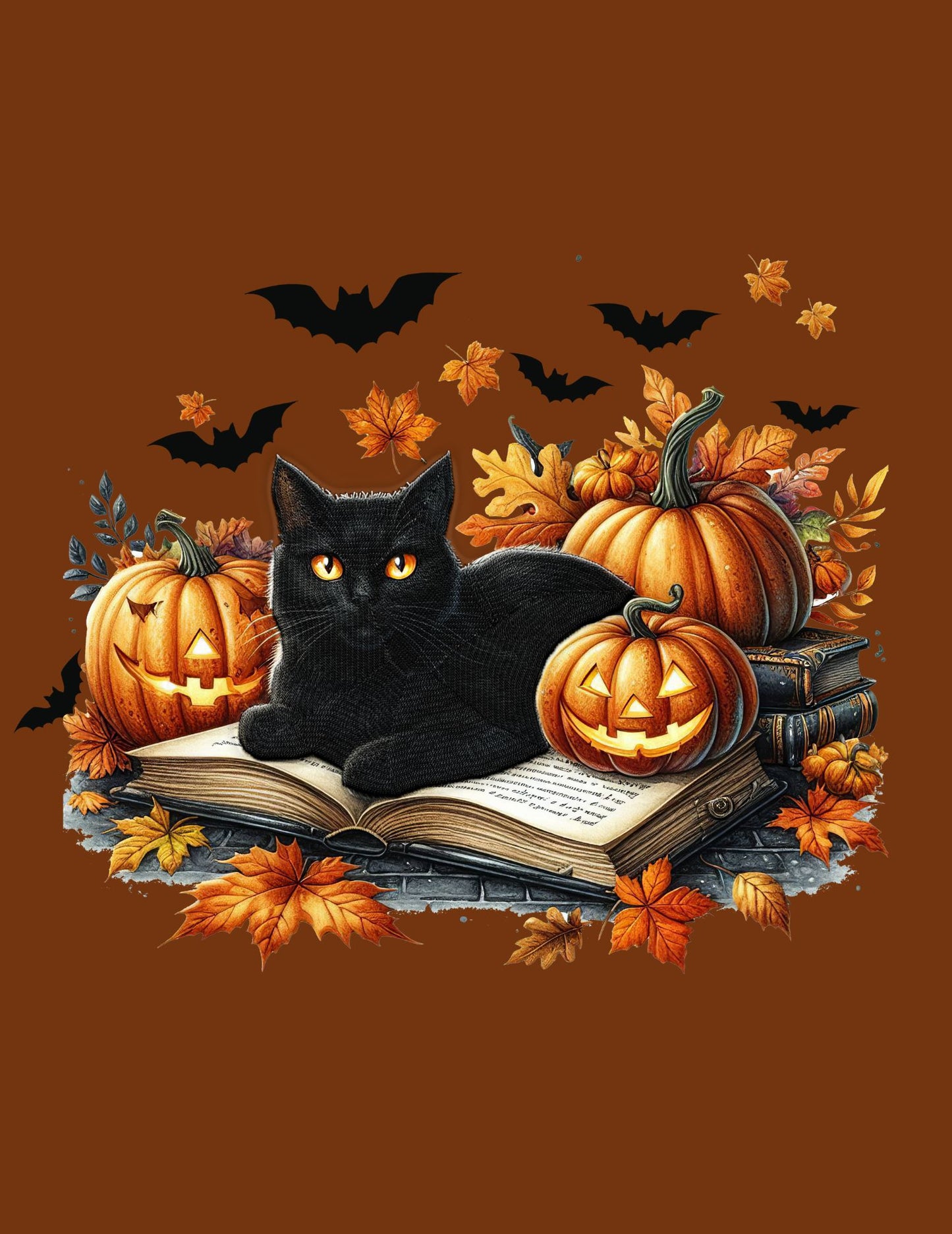 Black Cat with Book