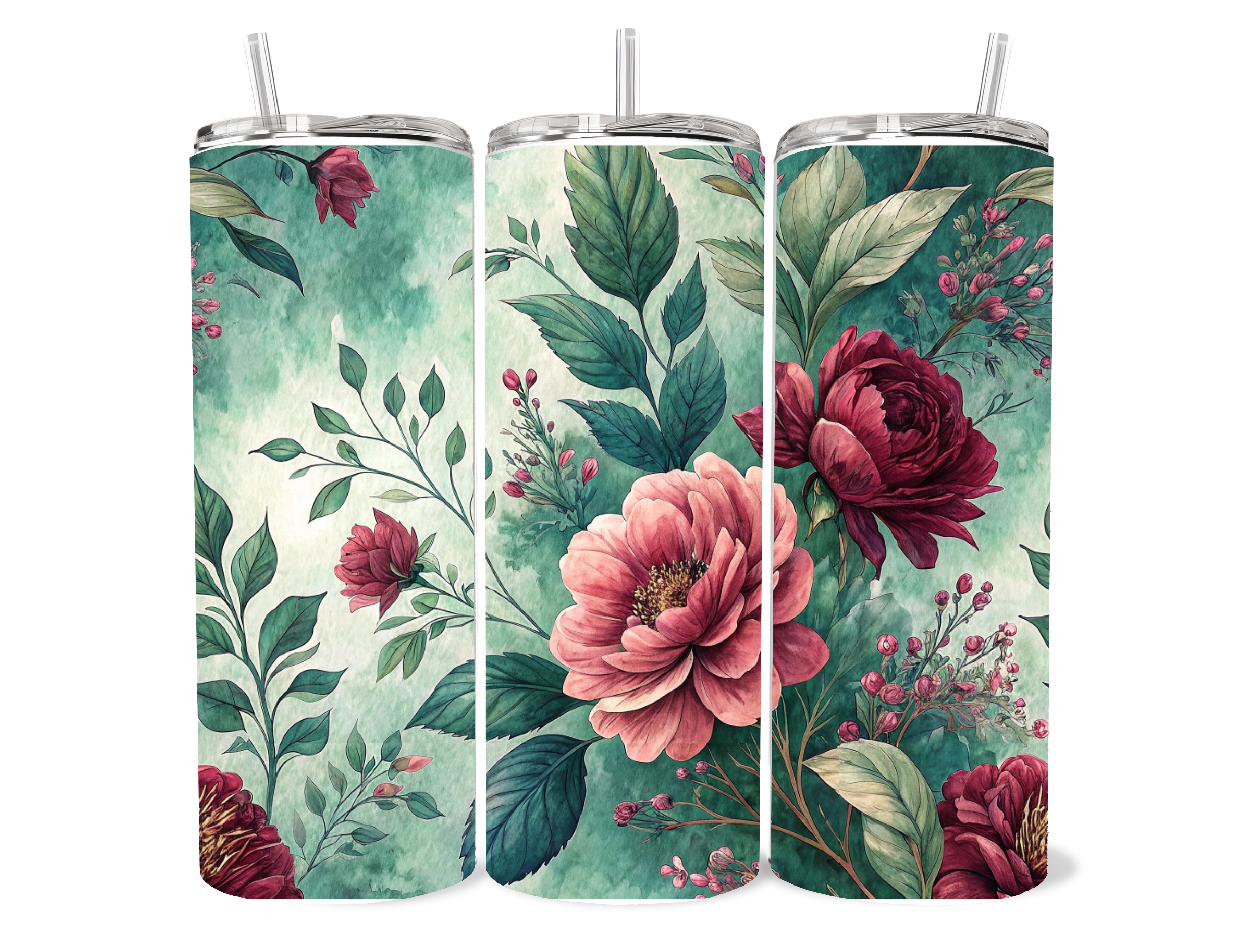 Teal Floral