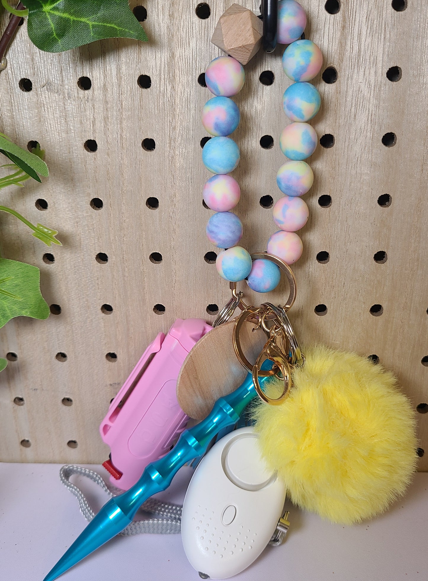 Cotton Candy Safety Keychain