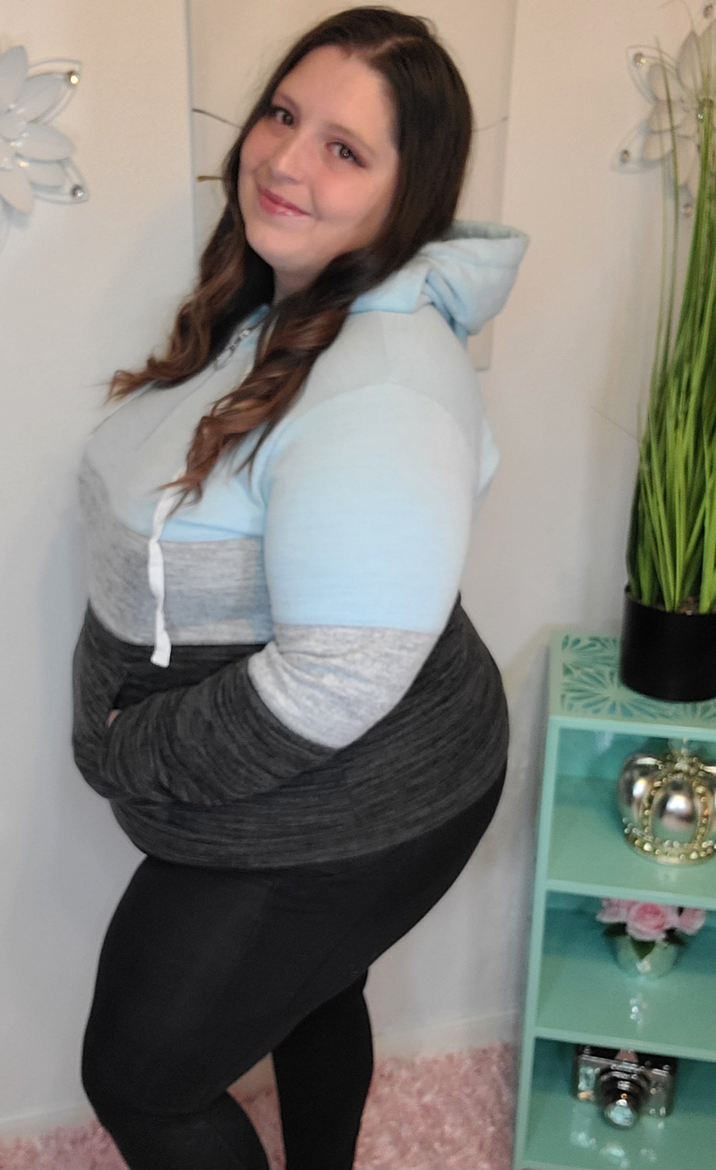 Colorblock sweater plus size