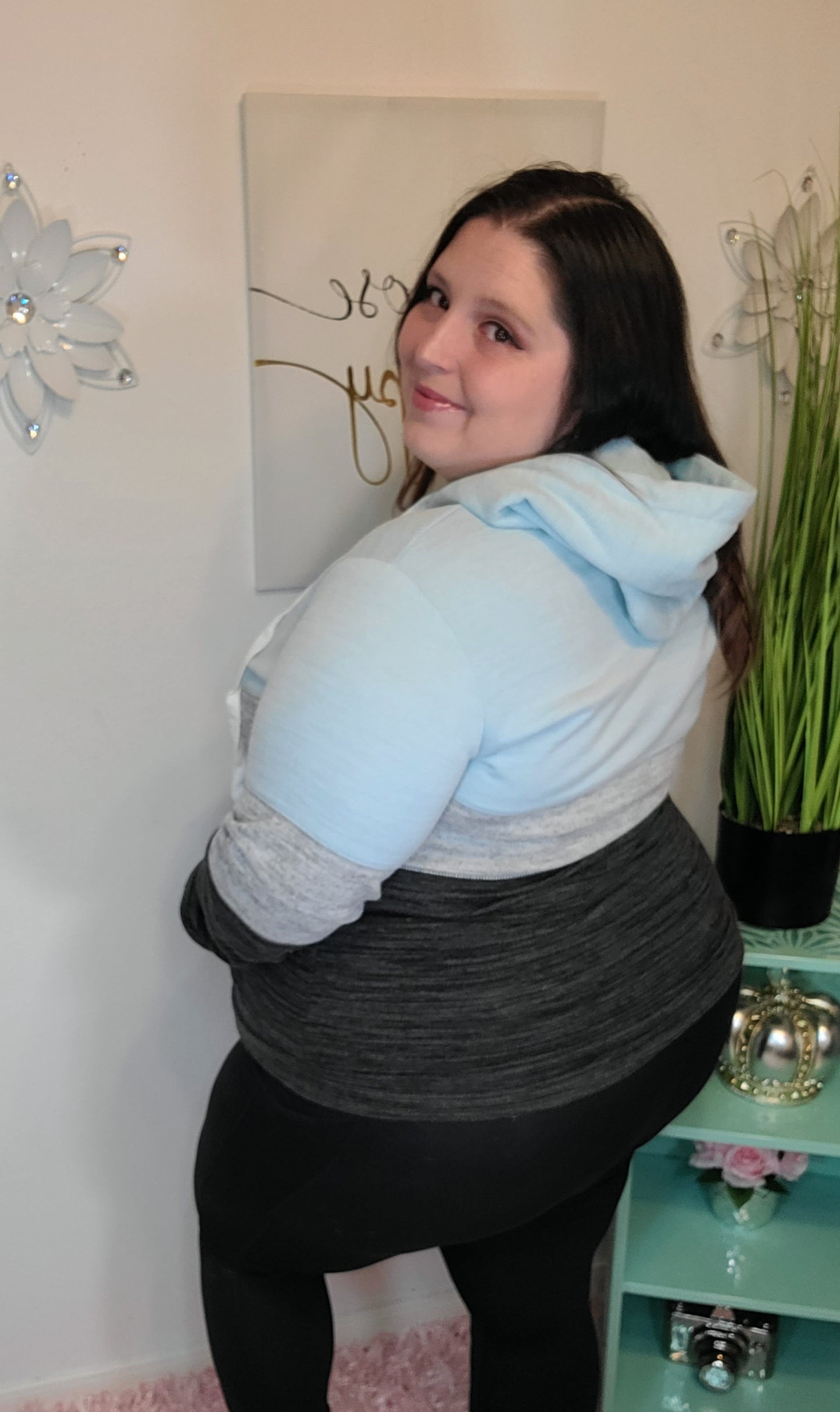 Colorblock sweater plus size