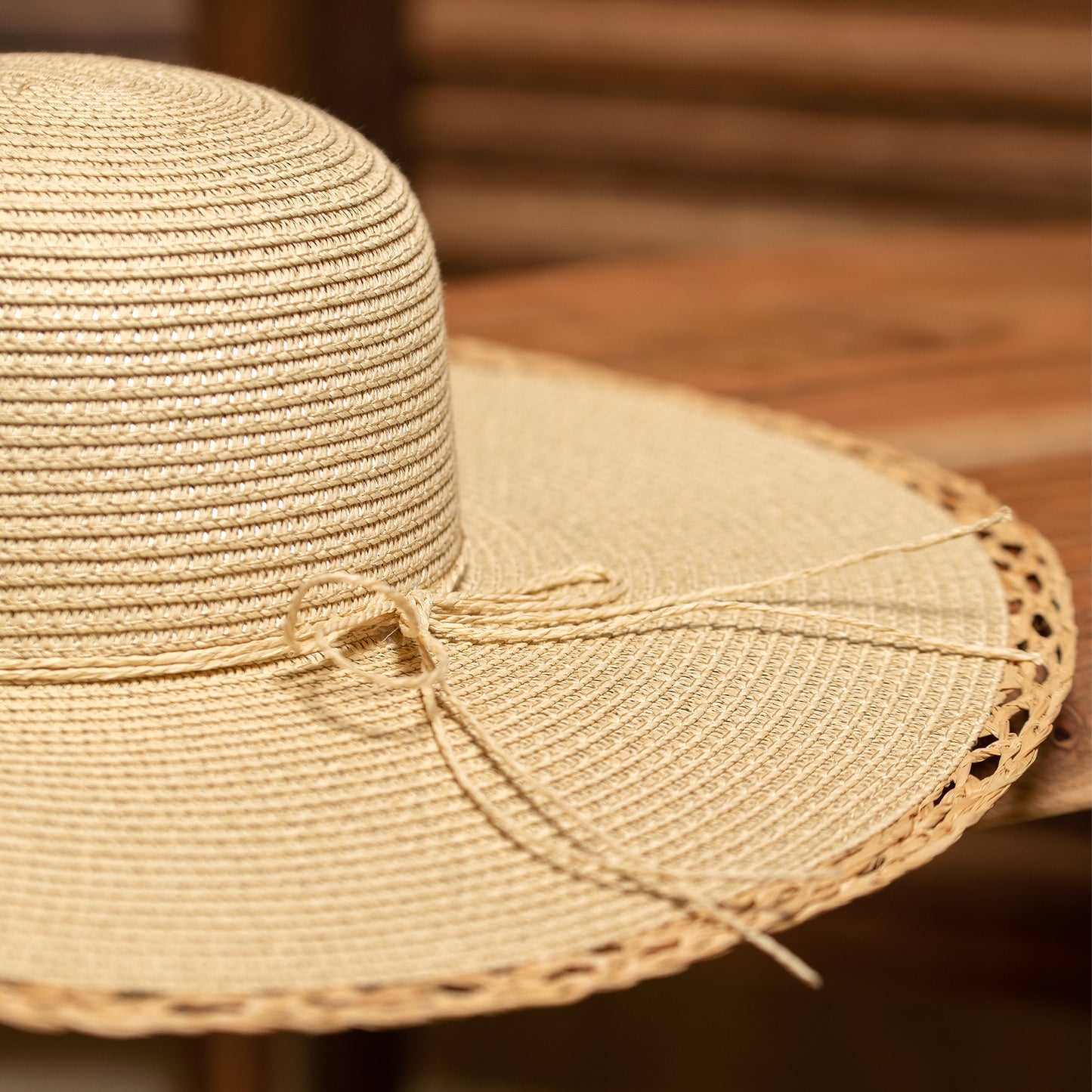 Pearl Straw Floppy Hat